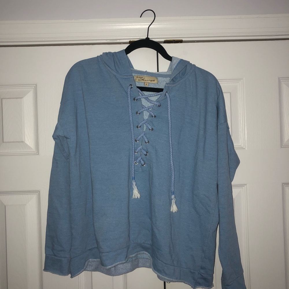 SOLD- Lace up sweater